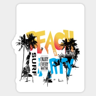 California beach party Sticker